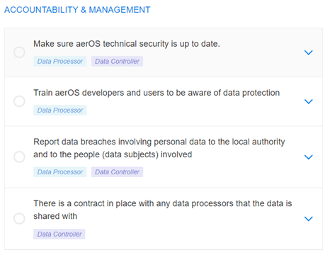 Analysis of the GDPR in Accountability and management.